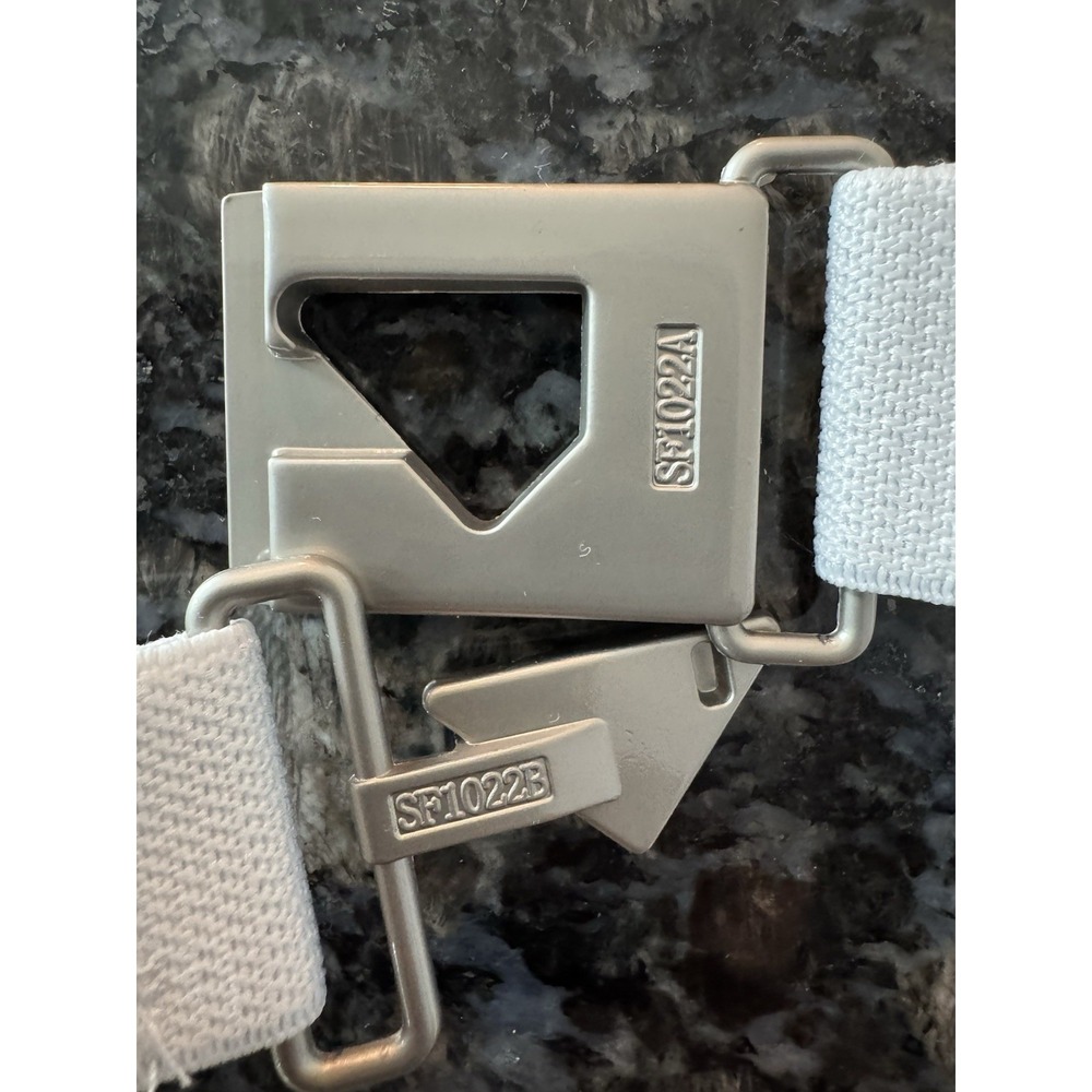 AUTHENTIC PRADA Canvas White Belt, Unisex Adults. New!!! Size 25" Waist - Picture 5 of 6